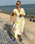 Jade | Elegant Greek Pattern Midi Dress