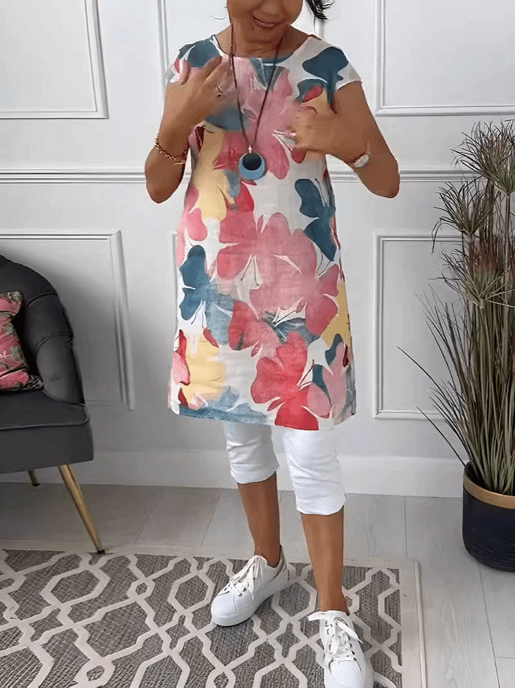 Mina | Elegant Floral Midi Dress