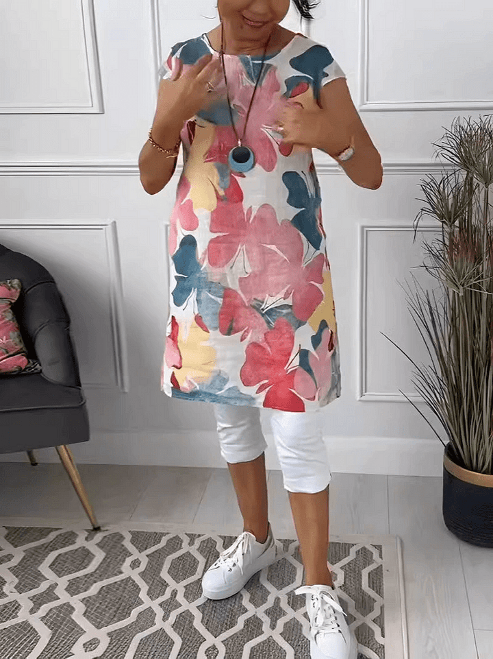 Mina | Elegant Floral Midi Dress