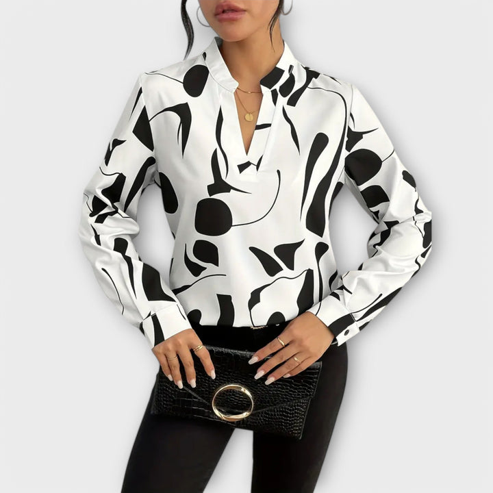 Lara - Abstract Print Blouse