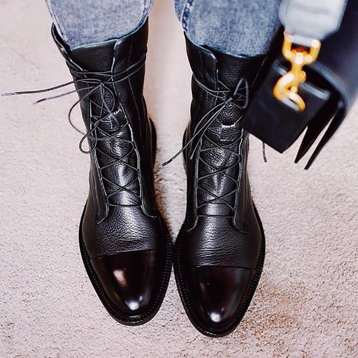 Andrea - Lace-Up Heeled Boots