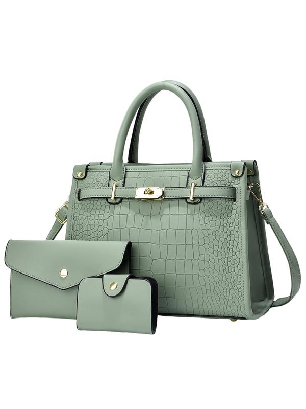 Alenor | Crocodile Embossed Handbag Set