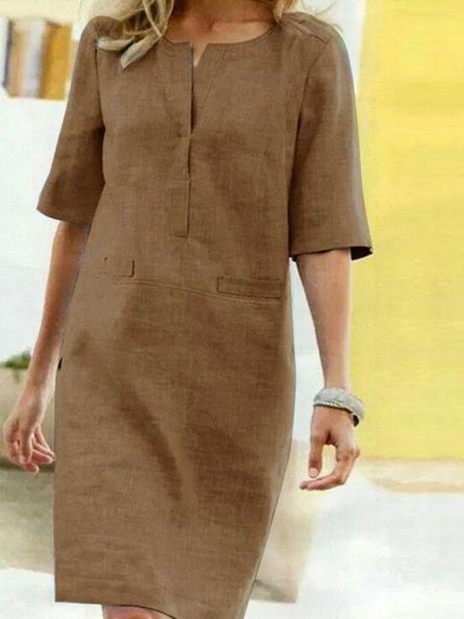 Keziah | Elegant Linen Shirt Dress