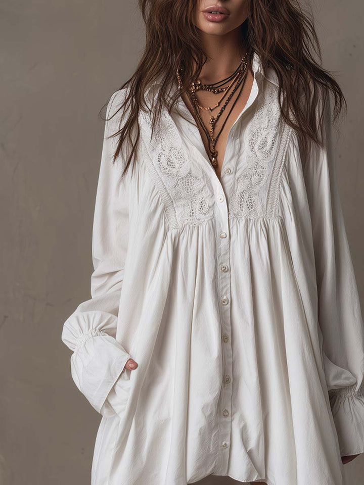 Aurielle | Lace Irregular Hem Mini Dress