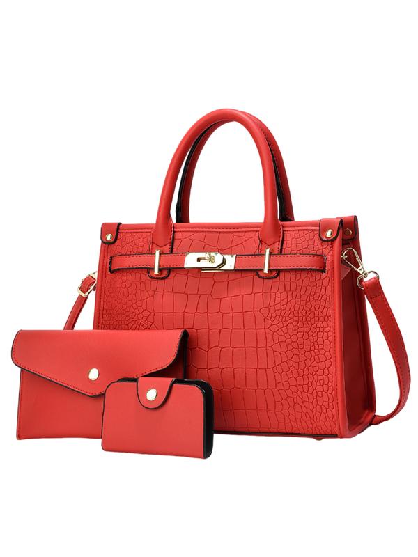 Alenor | Crocodile Embossed Handbag Set