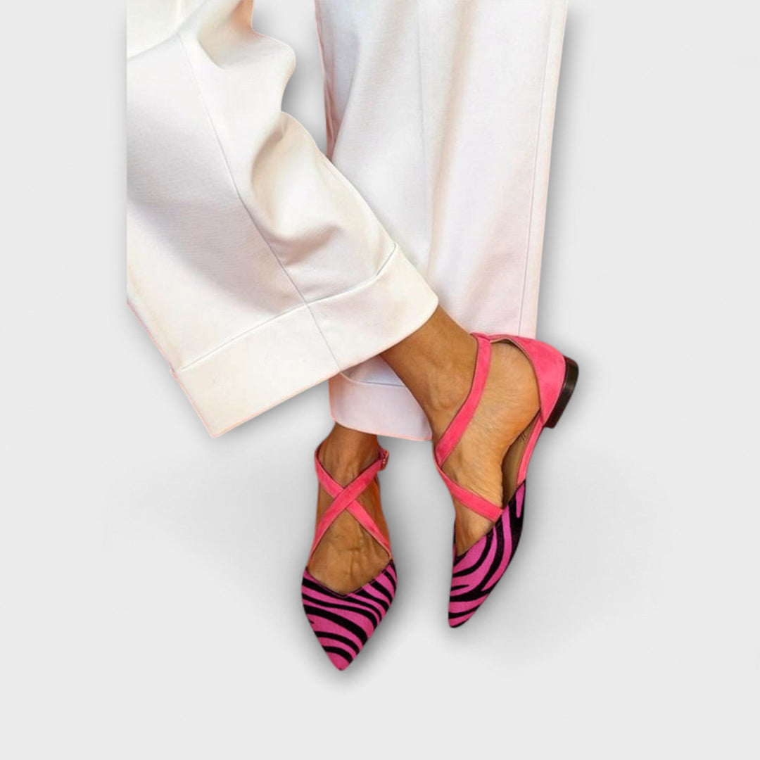 Zarella | Zebra Print Flats