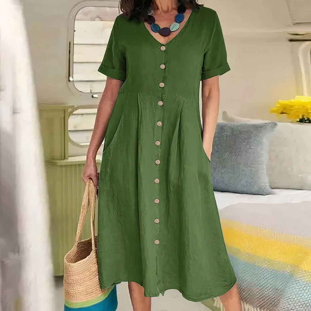 Natalie | Buttoned Elegant Dress