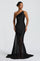 Fable | One-Shoulder Fishtail Gown - Black