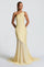 Fable | One-Shoulder Fishtail Gown - Lemon