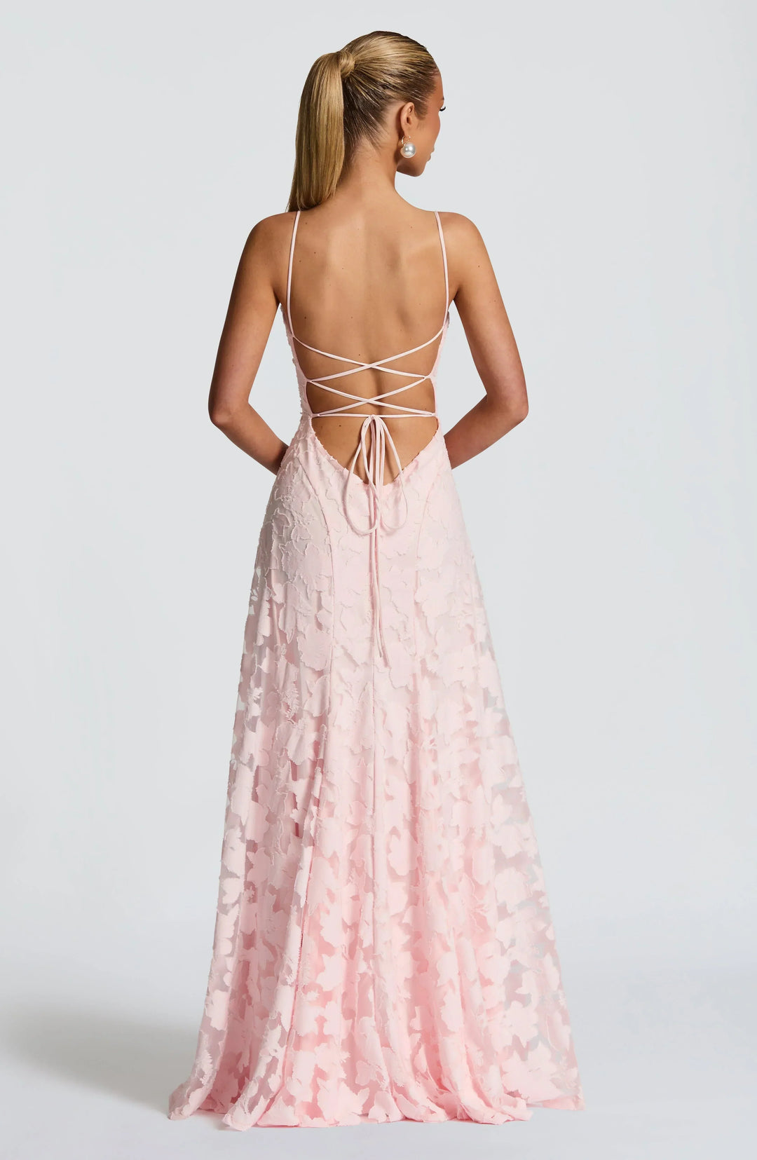Cristina | Flowing Elegance Maxi Dress - Powder Pink