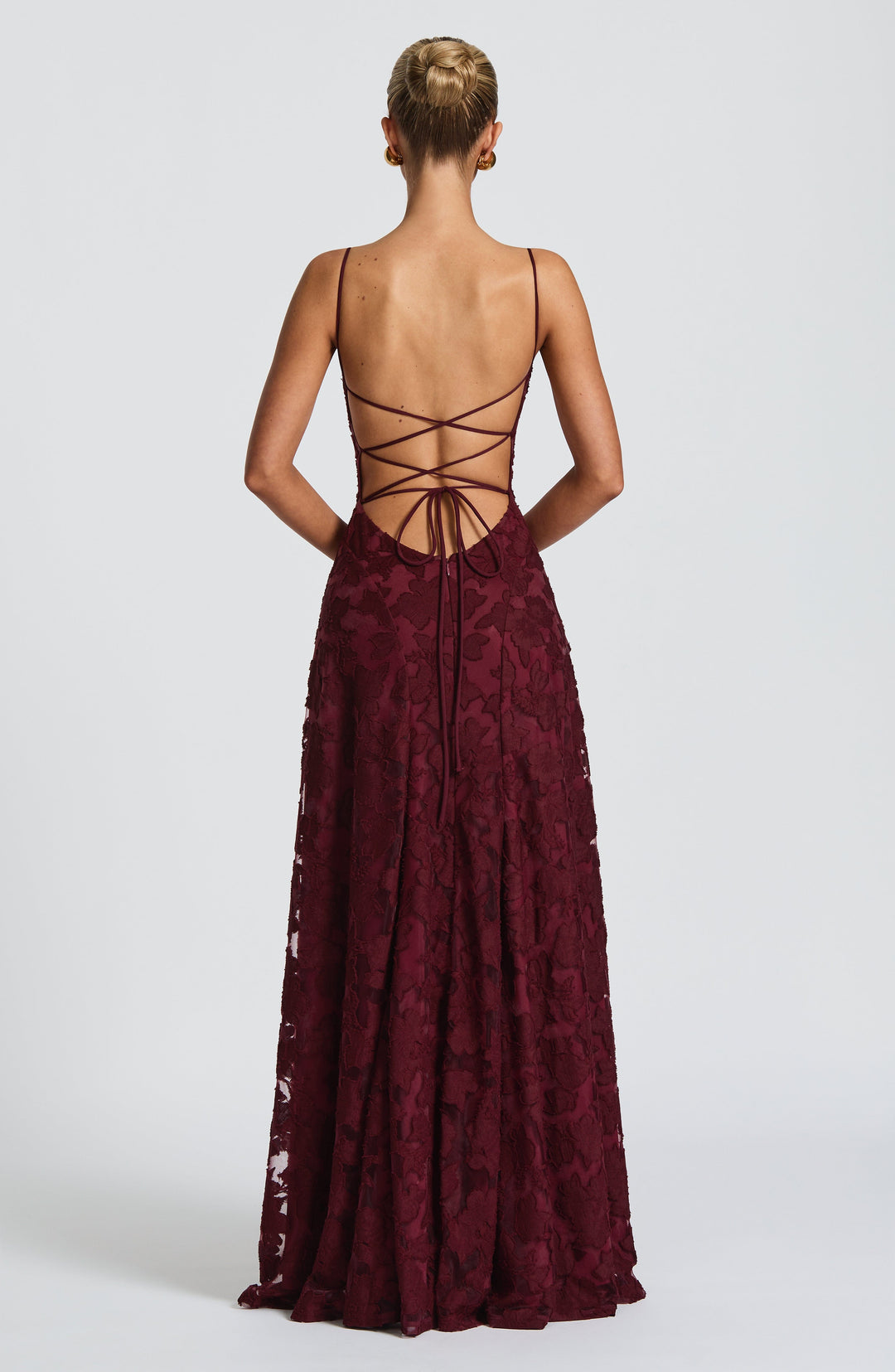 Francis | Floral Maxi Dress - Cherry Lacquer