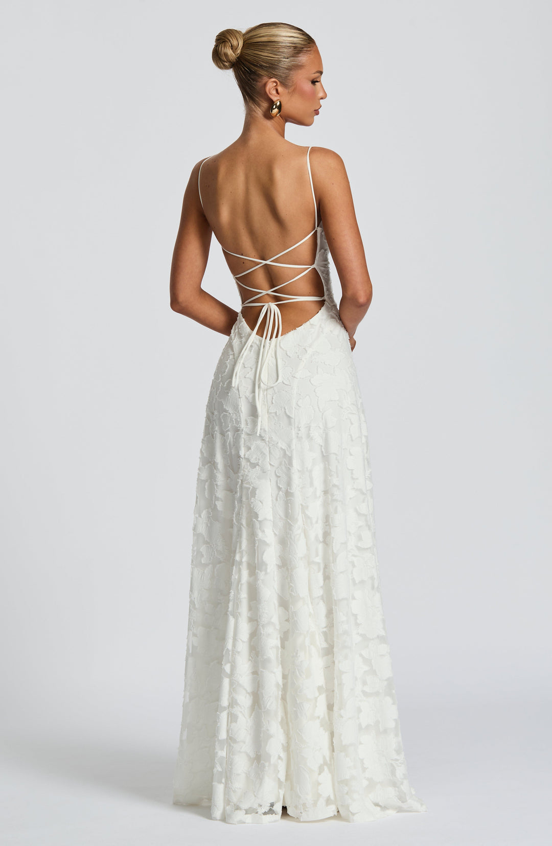Cristina | Flowing Elegance Maxi Dress - Ivory White