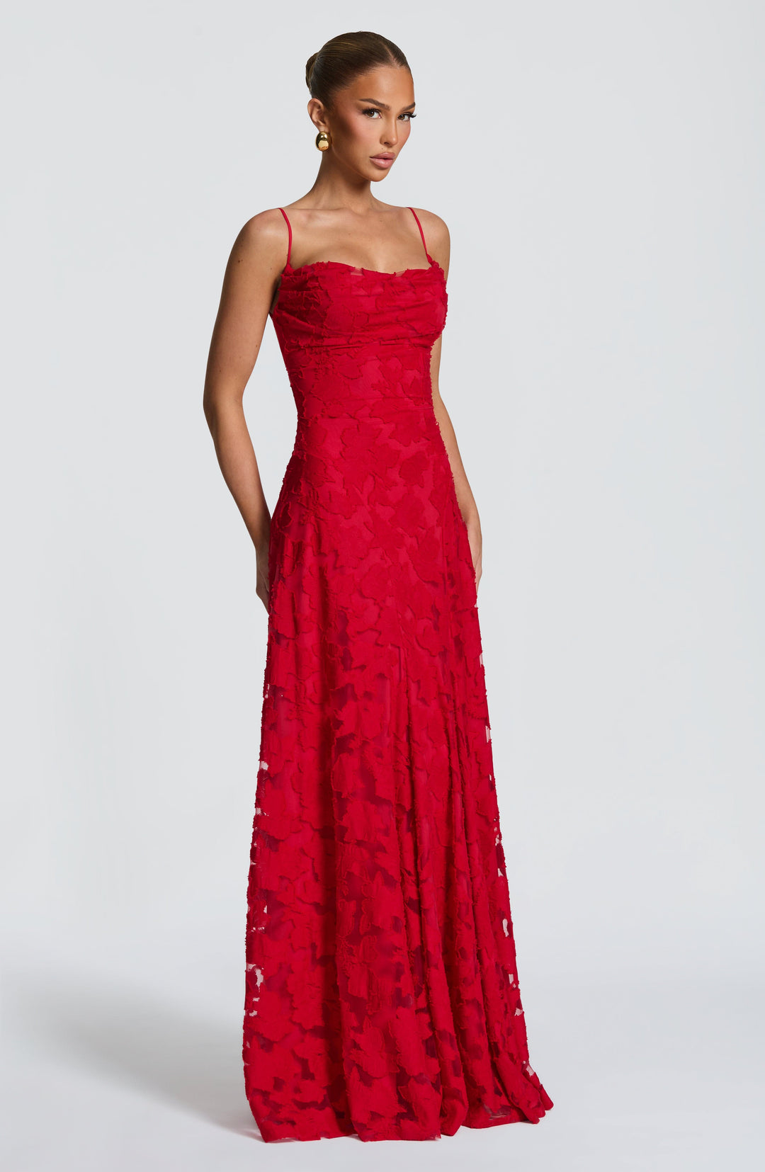 Francis | Floral Maxi Dress - Red