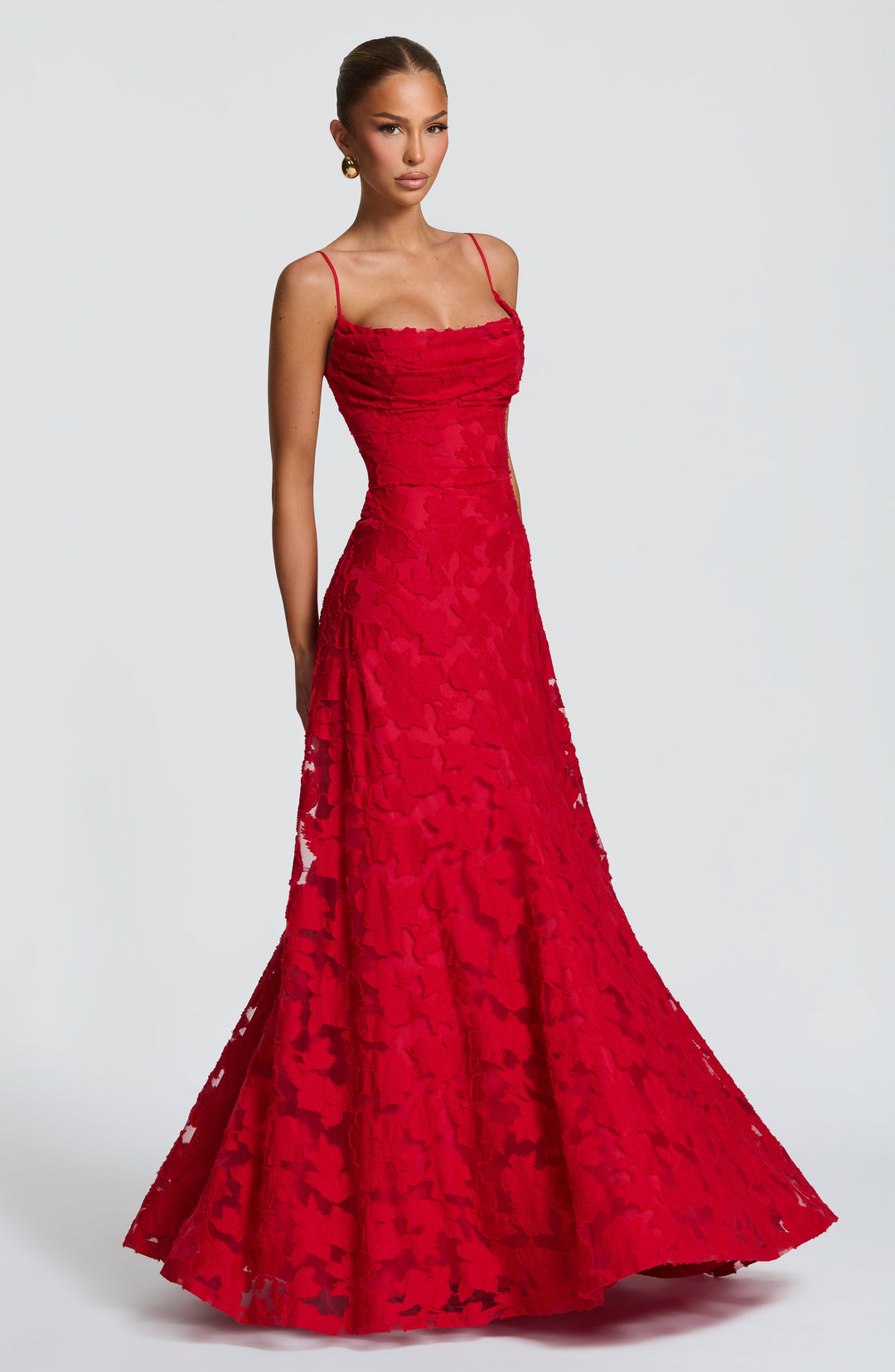 Francis | Floral Maxi Dress - Red