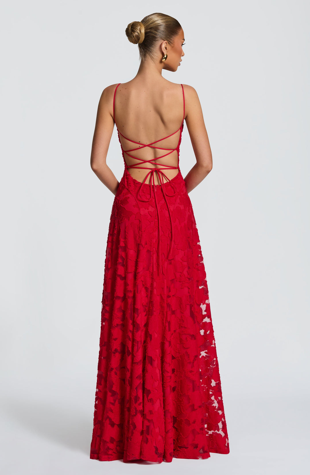 Francis | Floral Maxi Dress - Red
