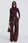 Glenda | Faux Leather Pants - Plum