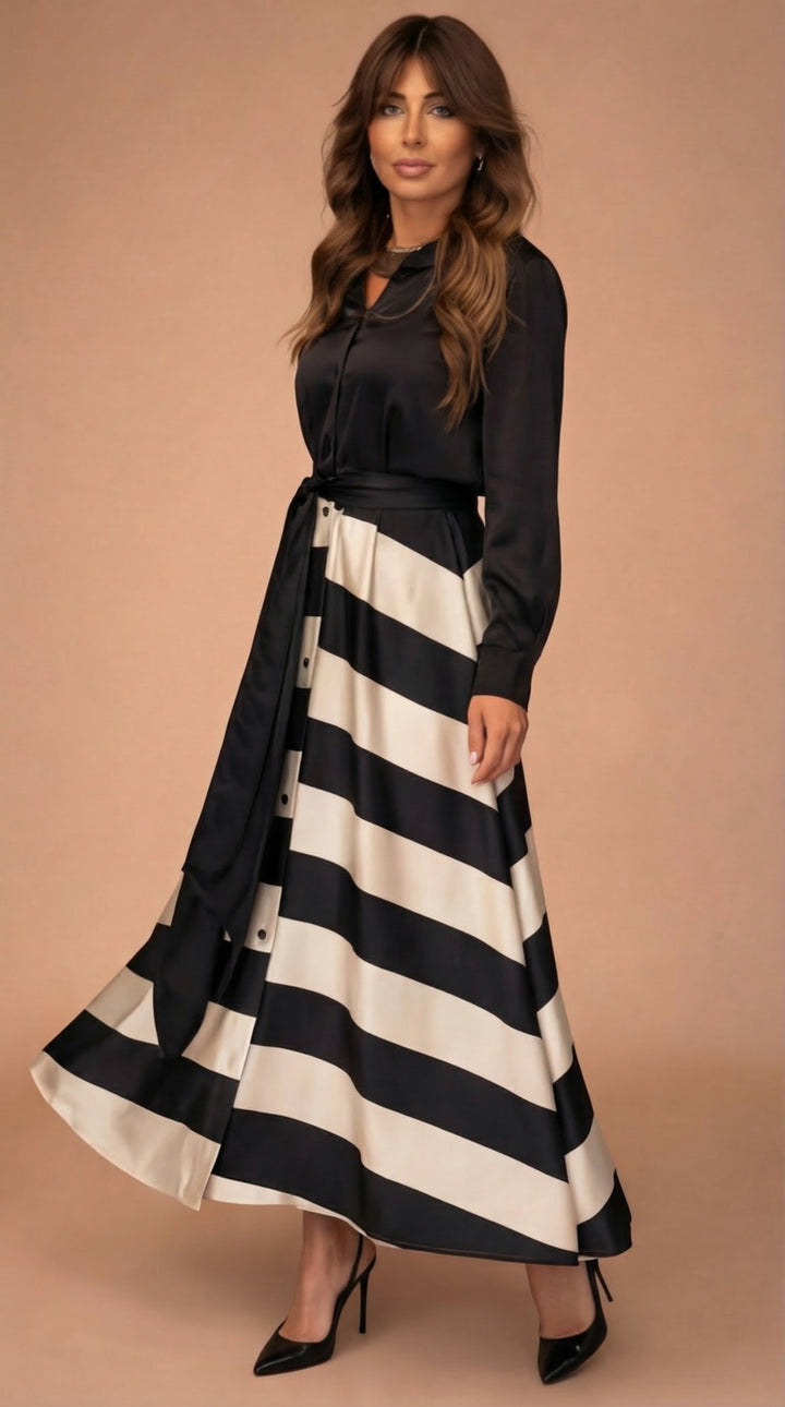 Mila | Striped Lace Dress