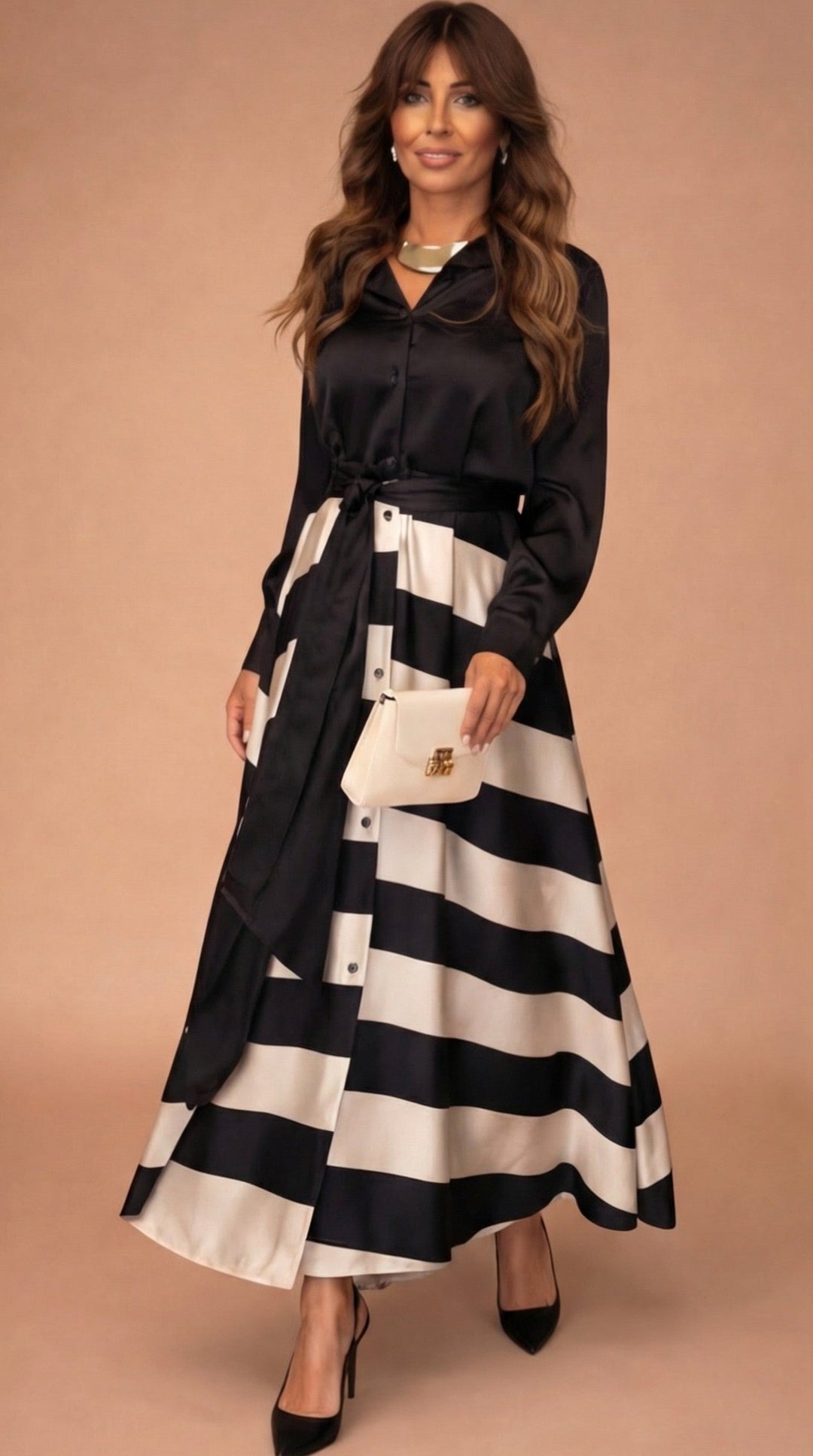 Mila | Striped Lace Dress