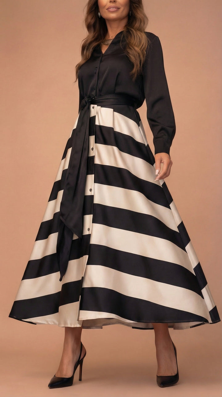 Mila | Striped Lace Dress