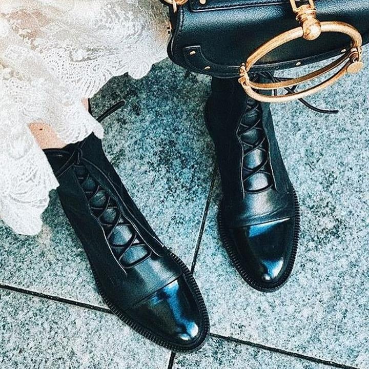 Andrea - Lace-Up Heeled Boots