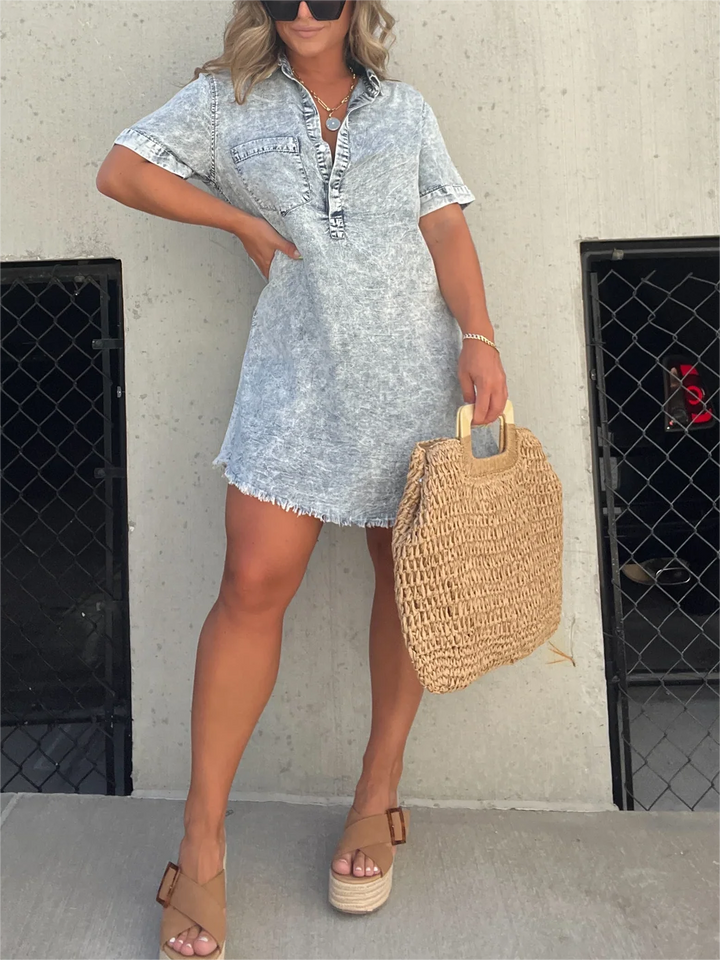 Levia | Washed Summer Shirt Dress