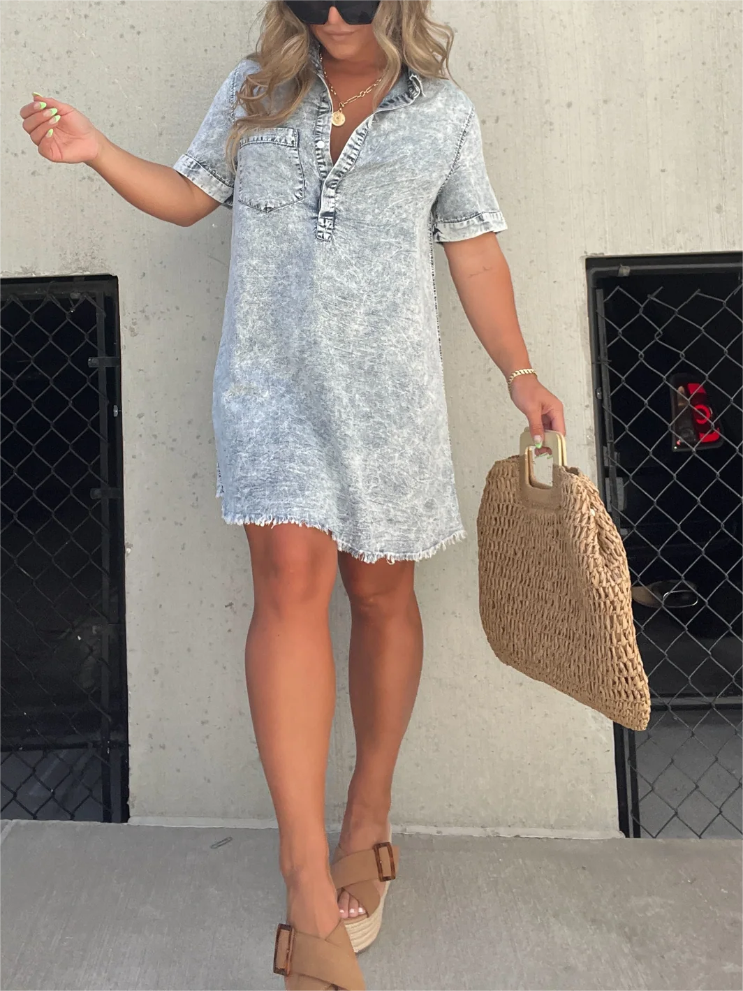 Levia | Washed Summer Shirt Dress