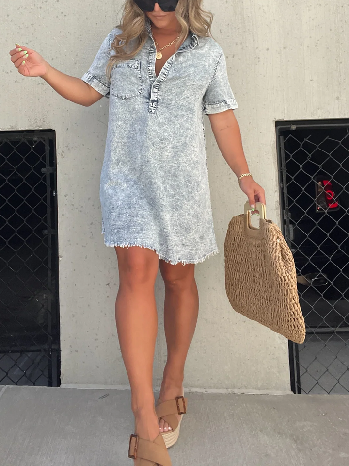 Levia | Washed Summer Shirt Dress