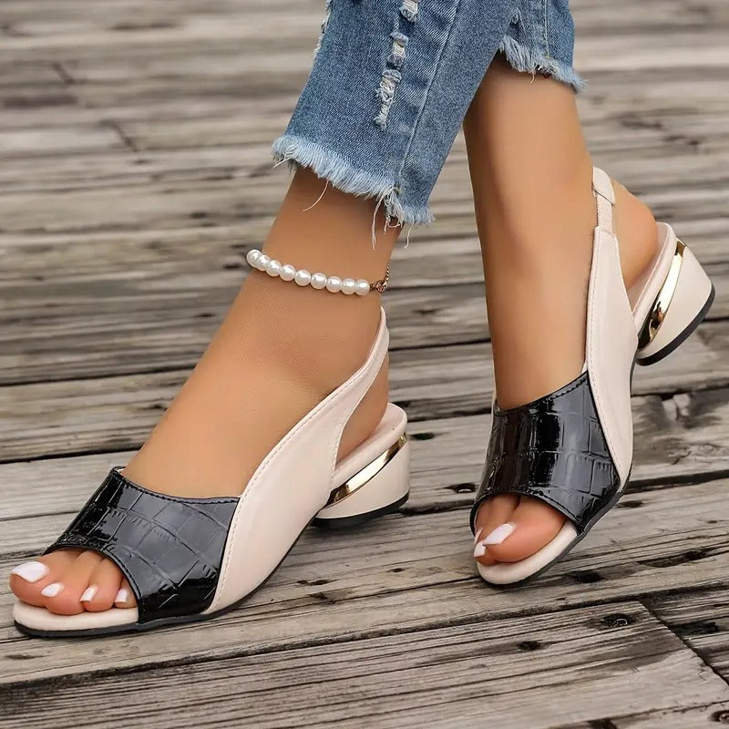 Lucia | Croc-Print Comfort Sandals
