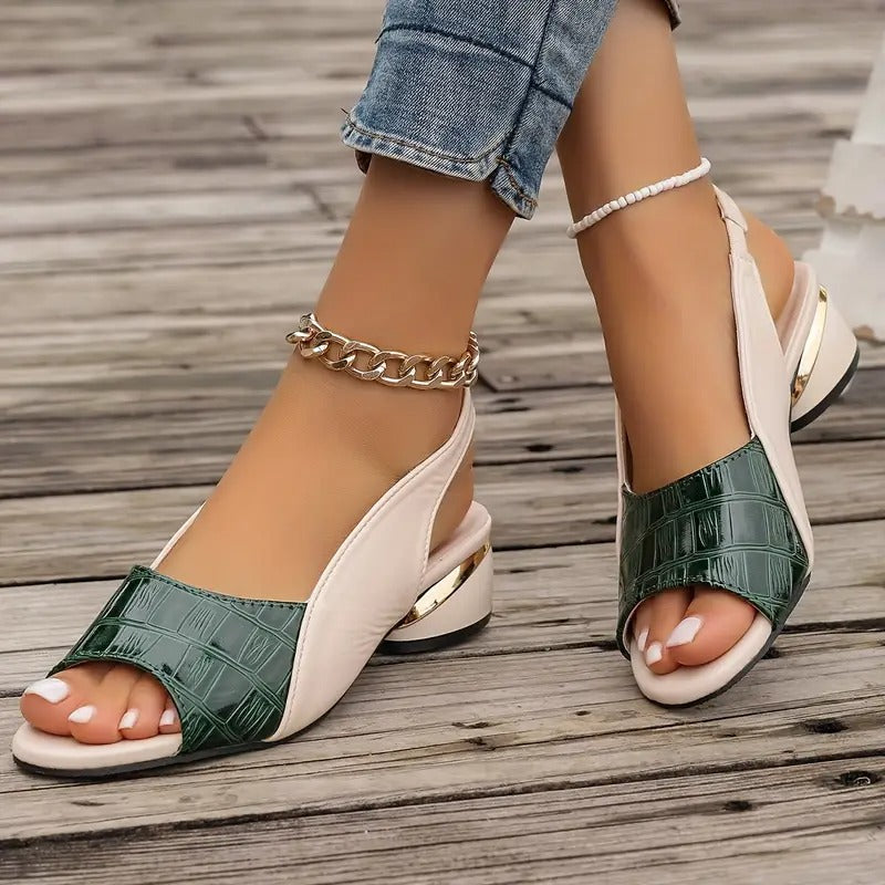 Lucia | Croc-Print Comfort Sandals