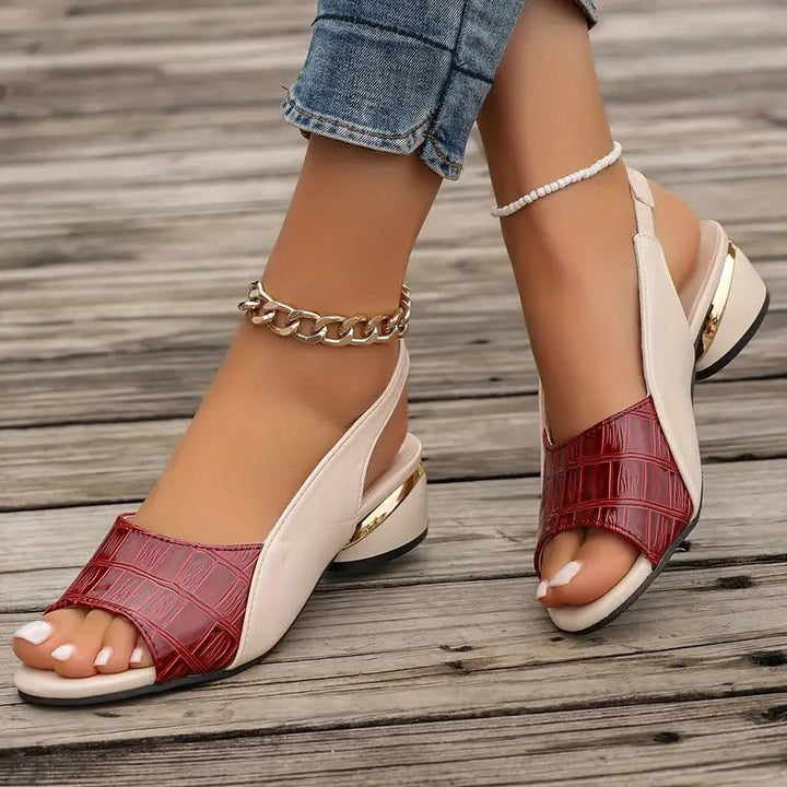Lucia | Croc-Print Comfort Sandals