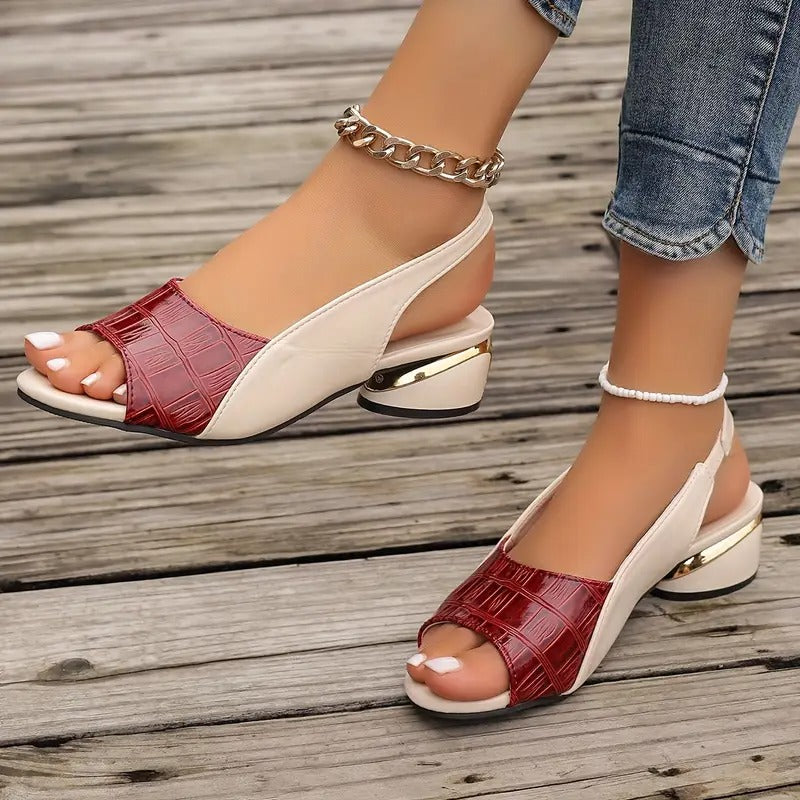 Lucia | Croc-Print Comfort Sandals