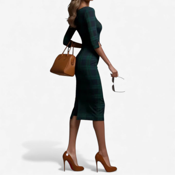 Madina - Heritage Check Midi Dress