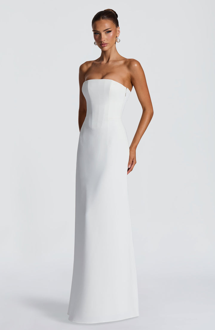 Irmina | Strapless Corset Maxi Dress - Ivory