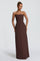 Irmina | Strapless Corset Maxi Dress - Plum Brown