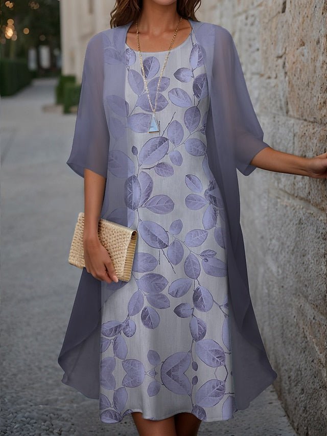 Liezel | Elegant Floral Midi Dress
