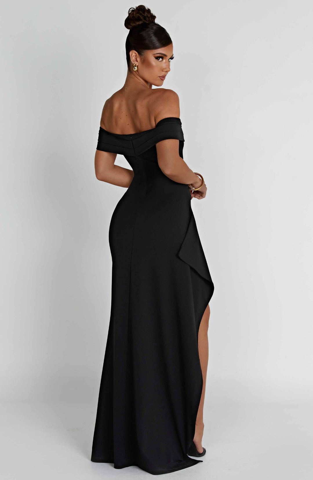 Joyce | Bardot Maxi Dress - Black