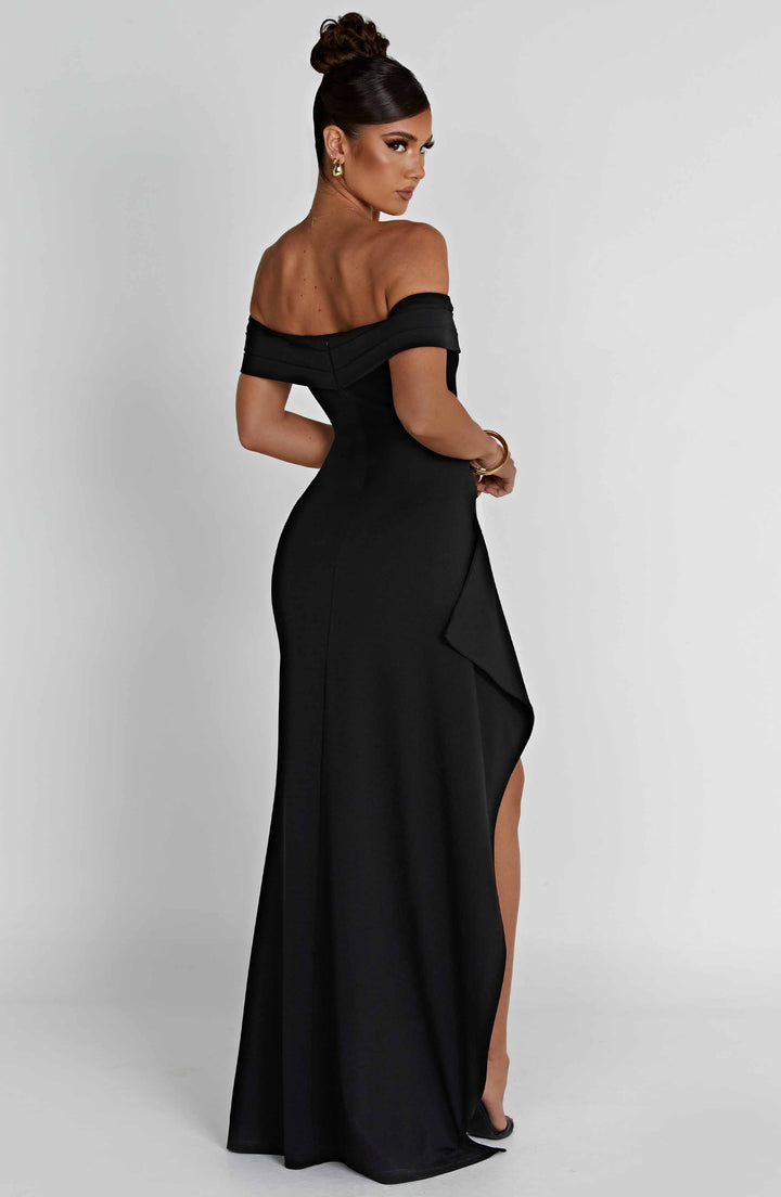 Joyce | Bardot Maxi Dress - Black
