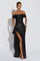 Joyce | Bardot Maxi Dress - Black Sparkle