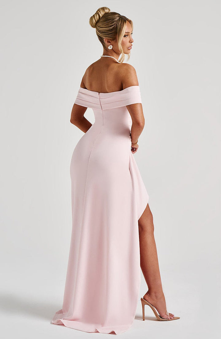 Joyce | Bardot Maxi Dress - Blush