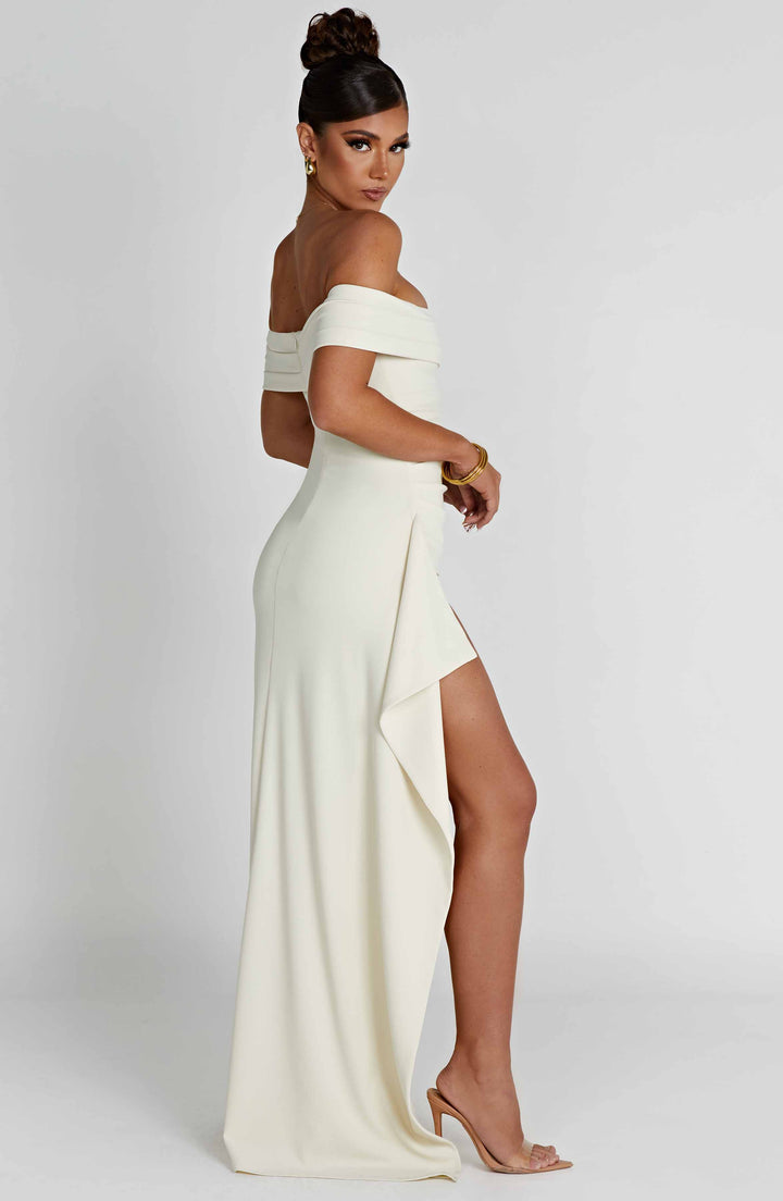 Joyce | Bardot Maxi Dress - Ivory