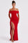 Joyce | Bardot Maxi Dress - Red
