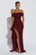 Joyce | Bardot Maxi Dress - Wine Sparkle