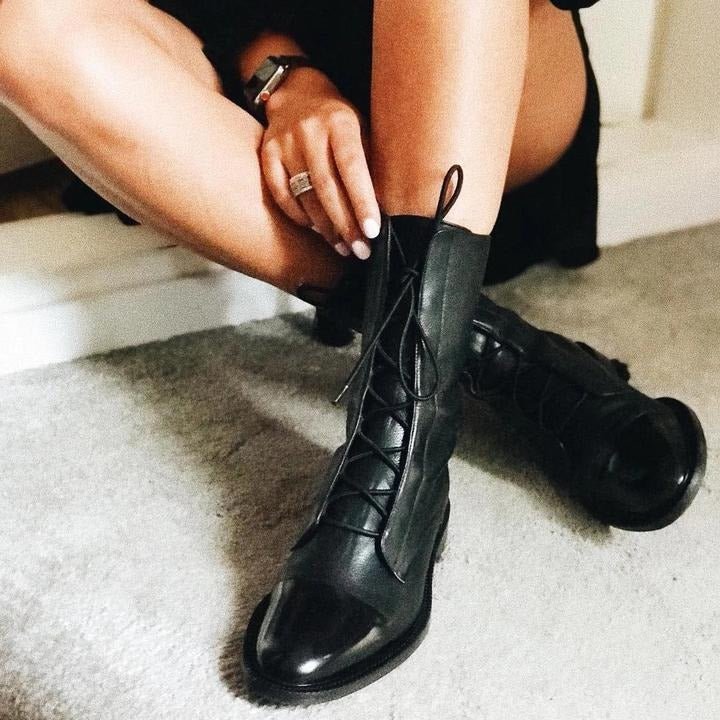 Andrea - Lace-Up Heeled Boots