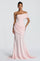 Zoreya | One-Shoulder Corset Gown - Blush