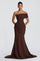 Zoreya | One-Shoulder Corset Gown - Plum Brown