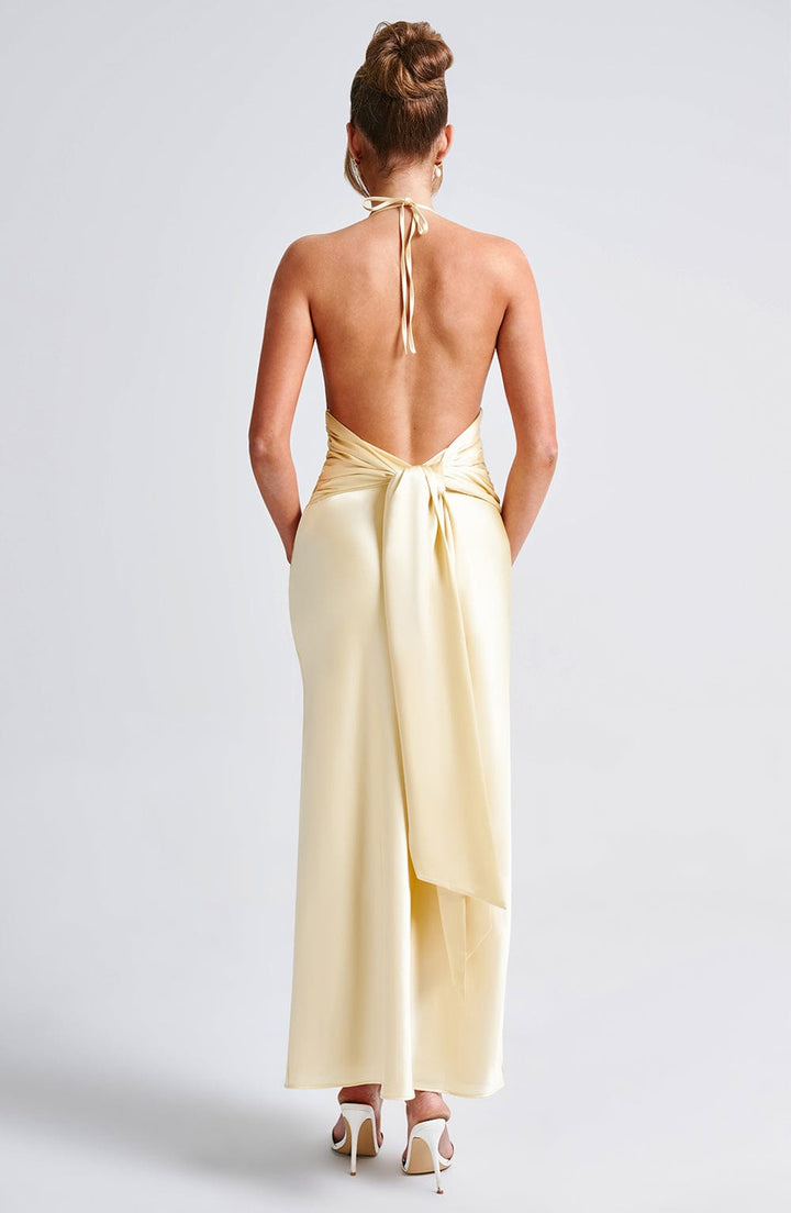 Kiandra | Halter Maxi Dress - Lemon