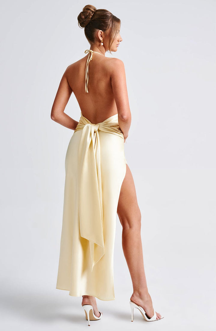 Kiandra | Halter Maxi Dress - Lemon