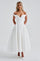Lanetta | Pleated Midi Dress - Ivory
