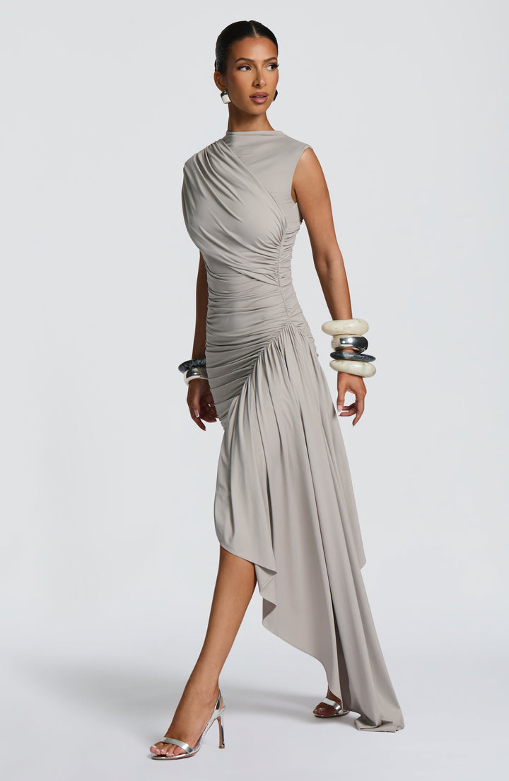 Marnie | Sculpted Mini Dress - Light Grey