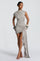 Marnie | Sculpted Mini Dress - Light Grey
